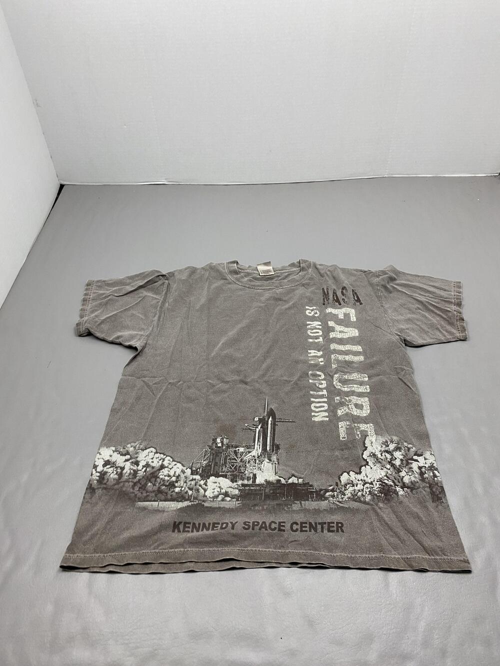 Anvil Shirt Mens L Gray NASA Failure Is Not An Option Kennedy Space Center